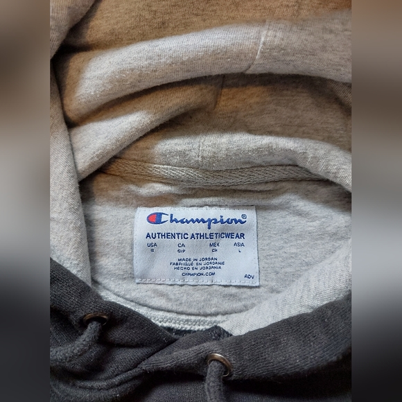 Men's Small Champion Powerblend Black Hoodie - Picture 5 of 6